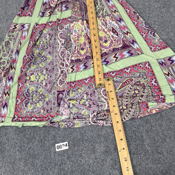 Etro Milano Dress Womens 44 US M Paisley Faux Wrap Midi Flowy Boho - Picture 5 of 9